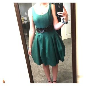 Halston Heritage emerald green formal dress